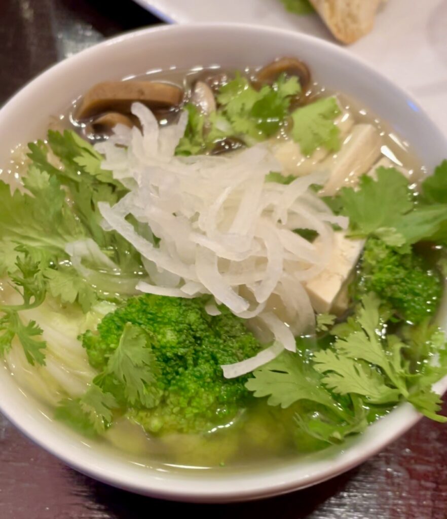 This image is of the Vegan Pho at District 1.